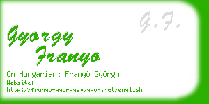 gyorgy franyo business card